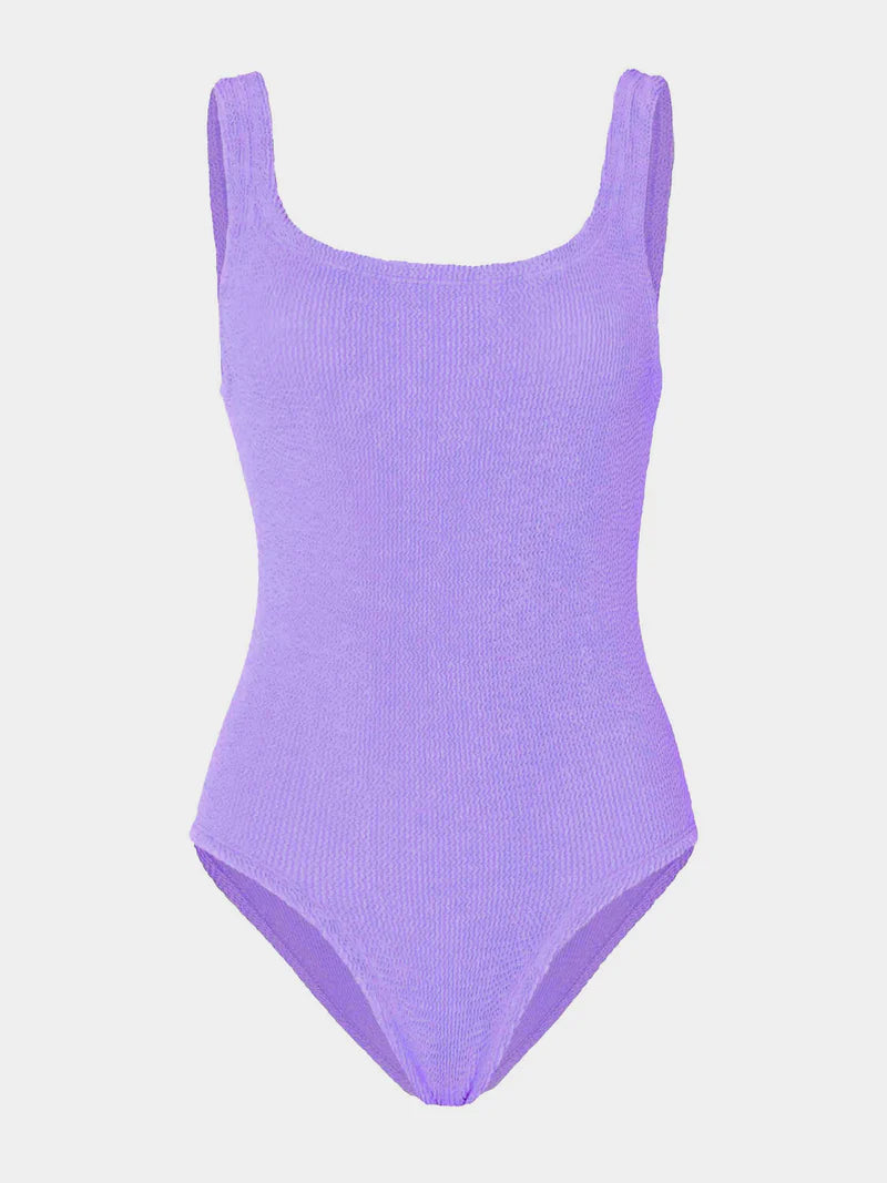 Coverage Square Neck Swimsuit Lilac