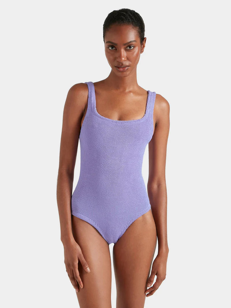 Coverage Square Neck Swimsuit Lilac