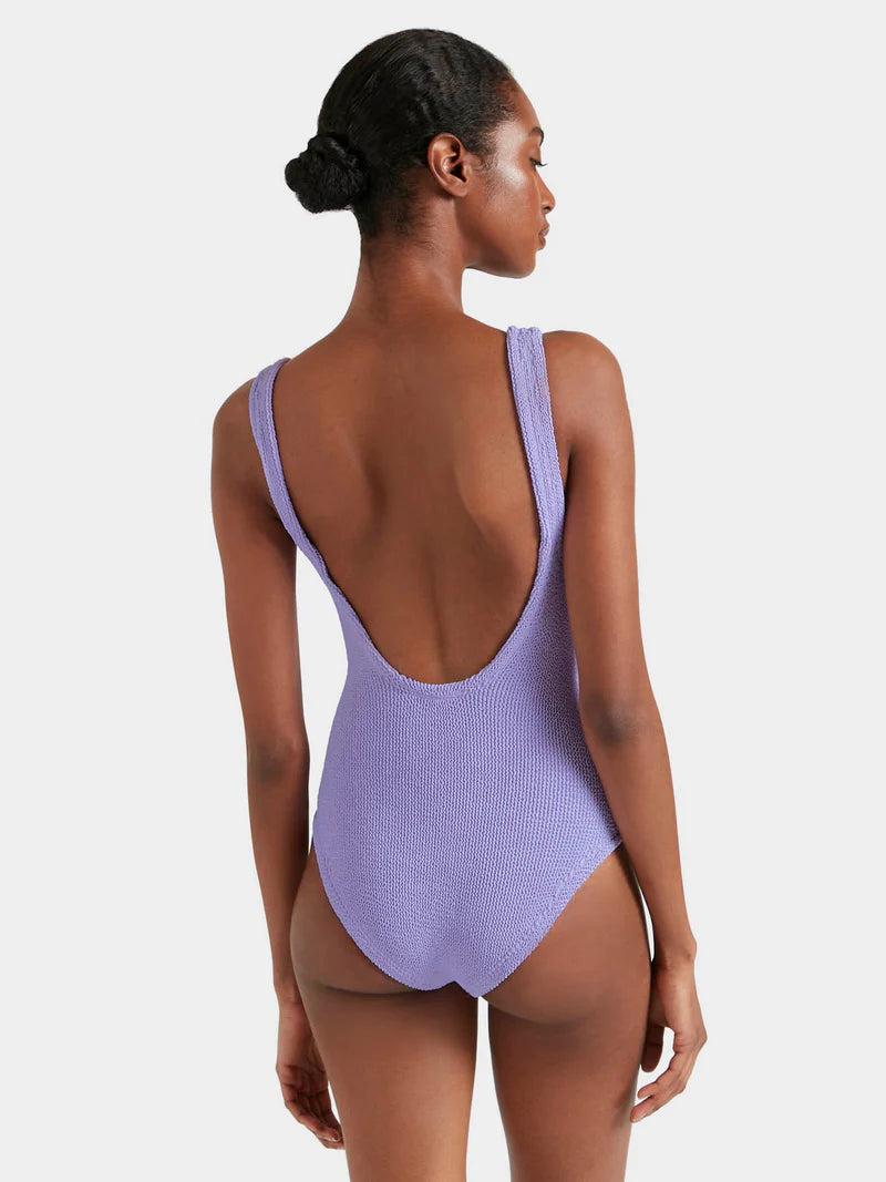 Coverage Square Neck Swimsuit Lilac
