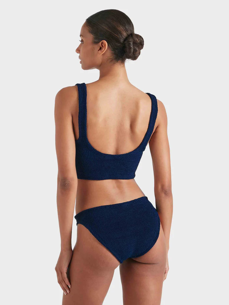 Coverage Xandra Crinkle Bikini Navy