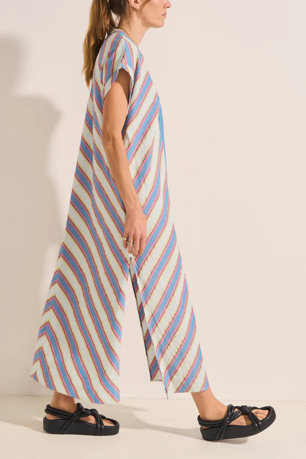 ILIO NEMA Cythera Mykonos Stripe Caftan | Halcyon Atelier