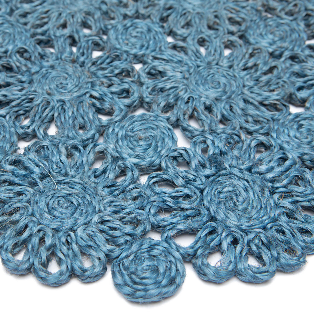 Daisy Jute Blue Jean Placemats Set of 4