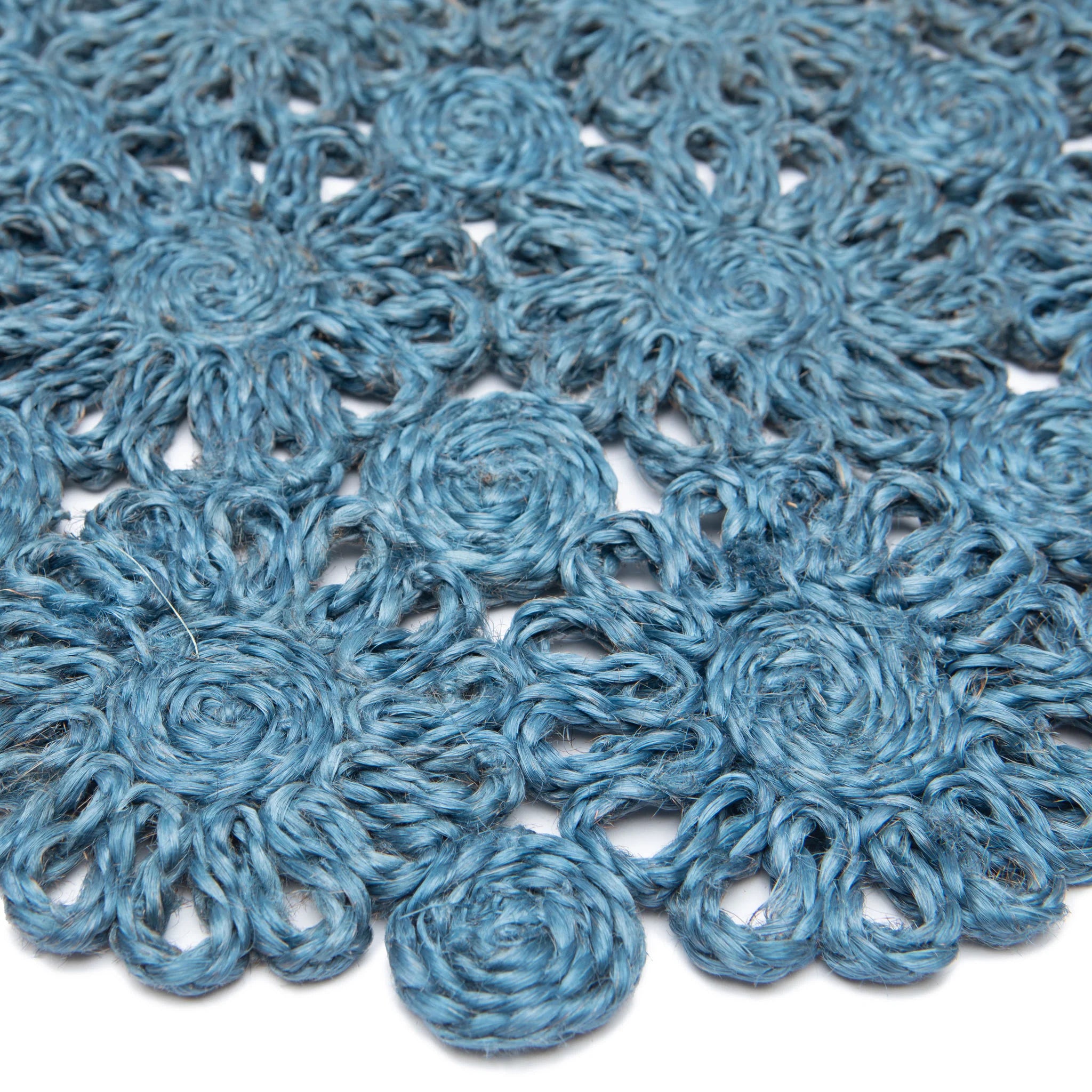 Daisy Jute Blue Jean Placemats Set of 4
