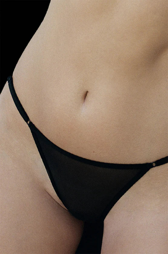 KYE INTIMATES Essential String Bikini - Black | Halcyon Atelier