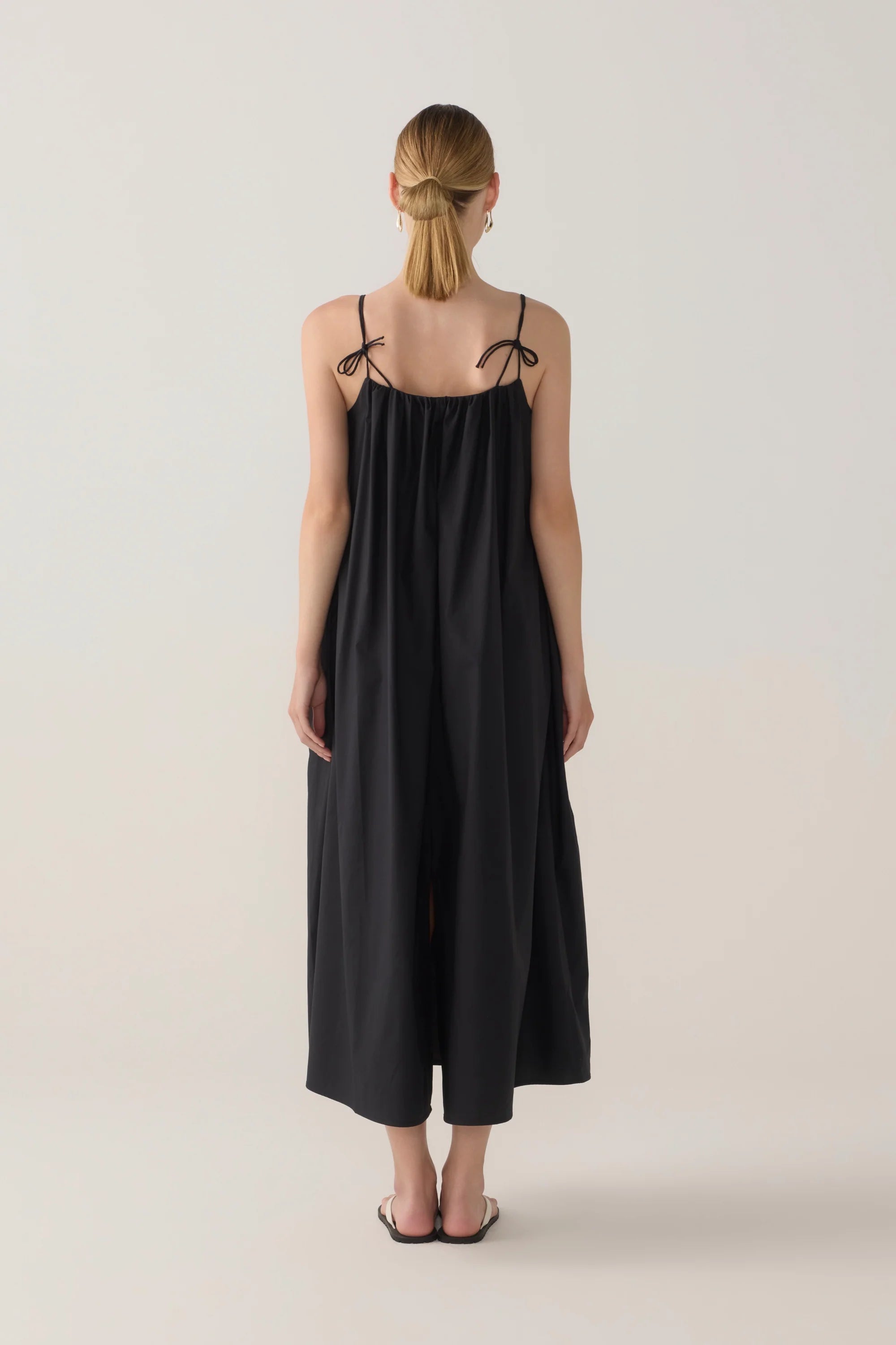 Delphine Dress Black Poplin