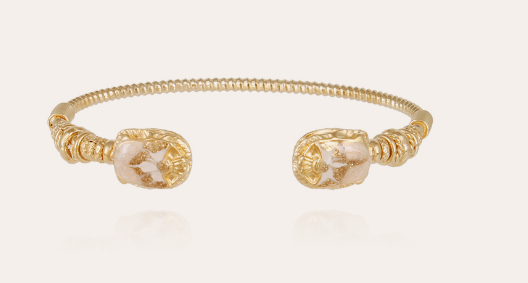 GAS BIJOUX Duality Scaramouche Enamel Bracelet - Gold & MultiColours | Halcyon Atelier