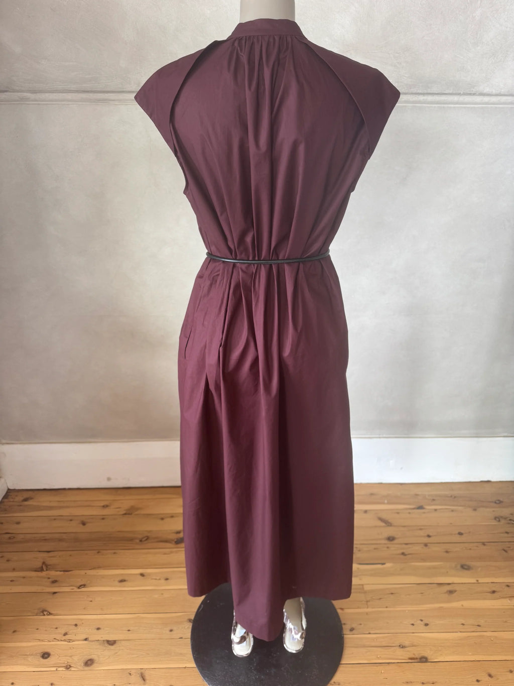 Hunter Dress Burgundy Poplin