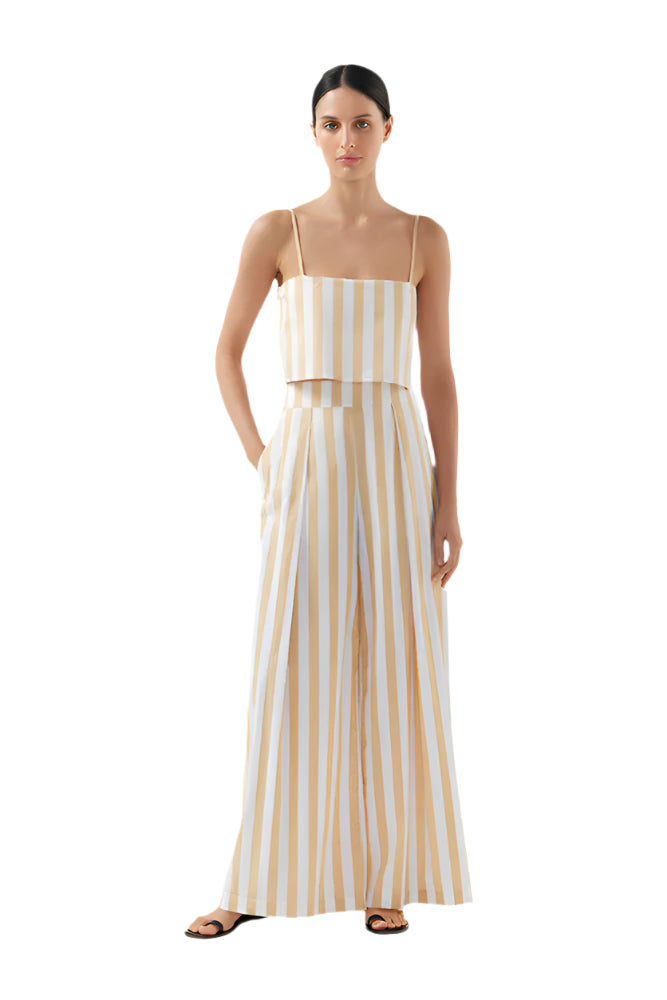 BIRD & KNOLL Eve Top Sand Stripe | Halcyon Atelier