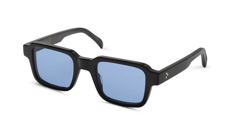 G.o.d. FORTY SIX Black w Dark Blue Lenses | Halcyon Atelier