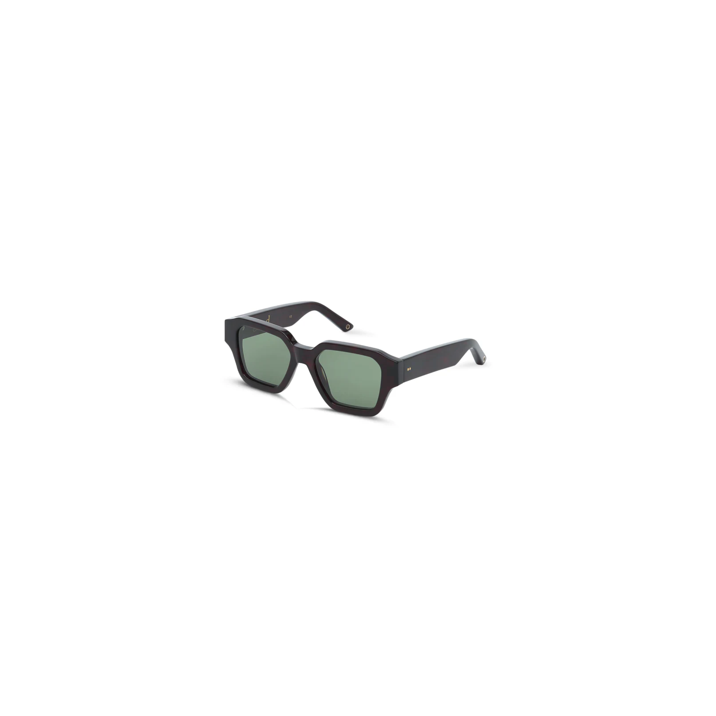 G.o.d. THIRTEEN 5M sunglasses Dark Tortoise with Green Lens Halcyon Atelier