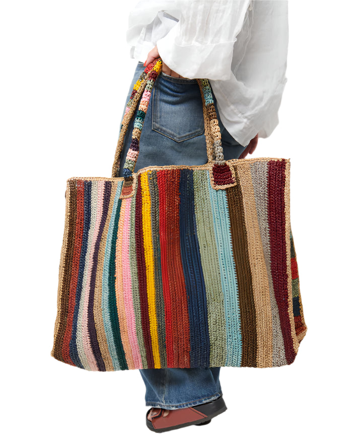 Raffia Weekender Bag