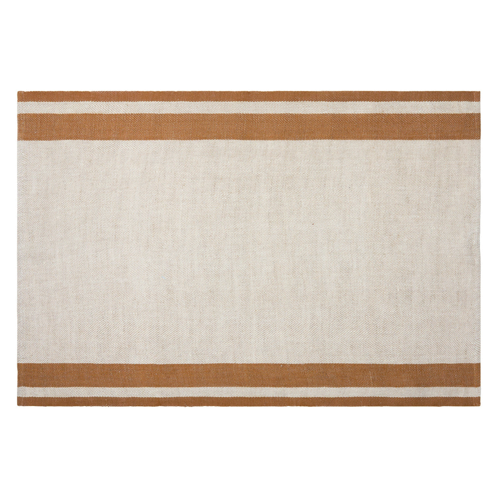 Gordes Natural & Tobacco Tea Towels - Set of 2