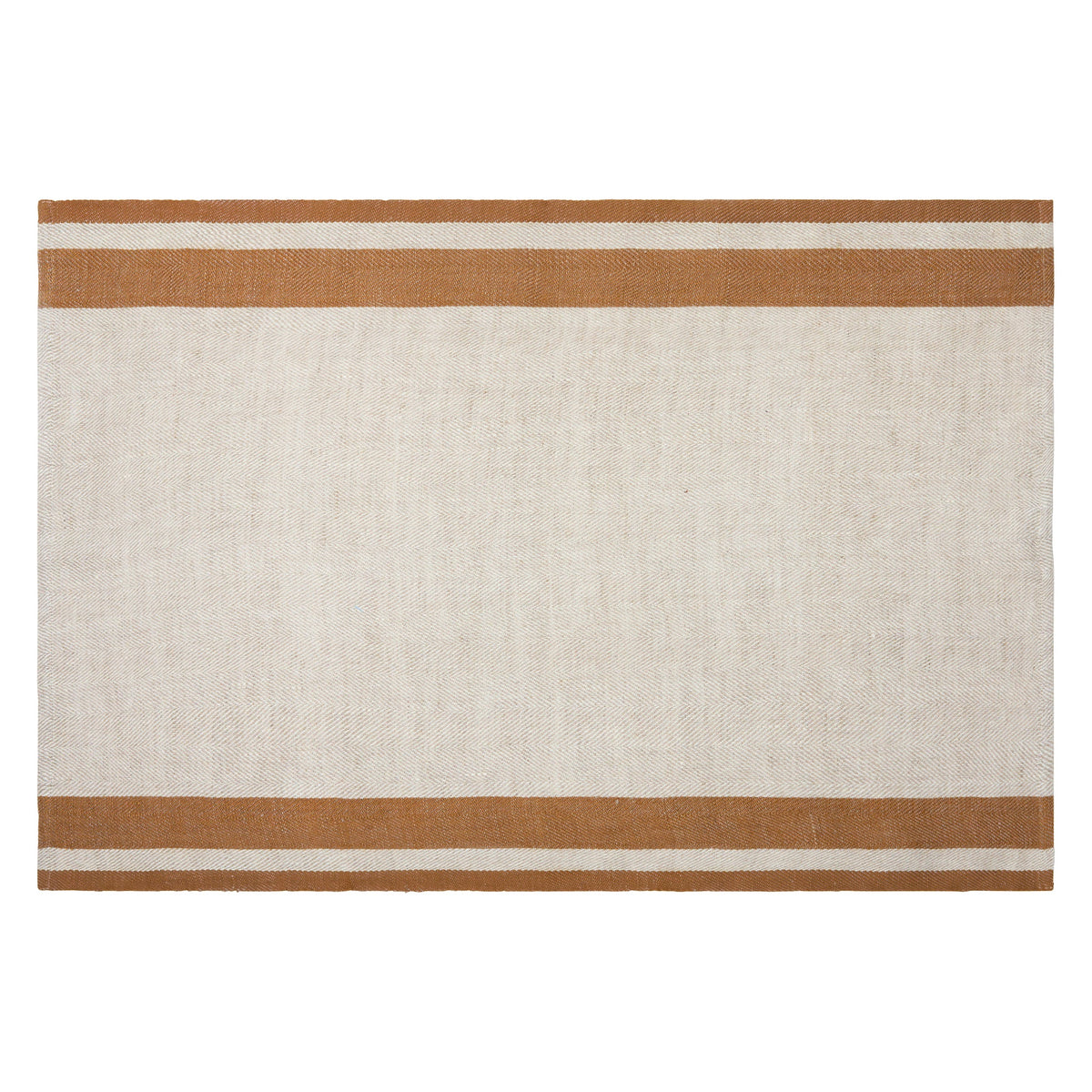 Gordes Natural & Tobacco Tea Towels - Set of 2