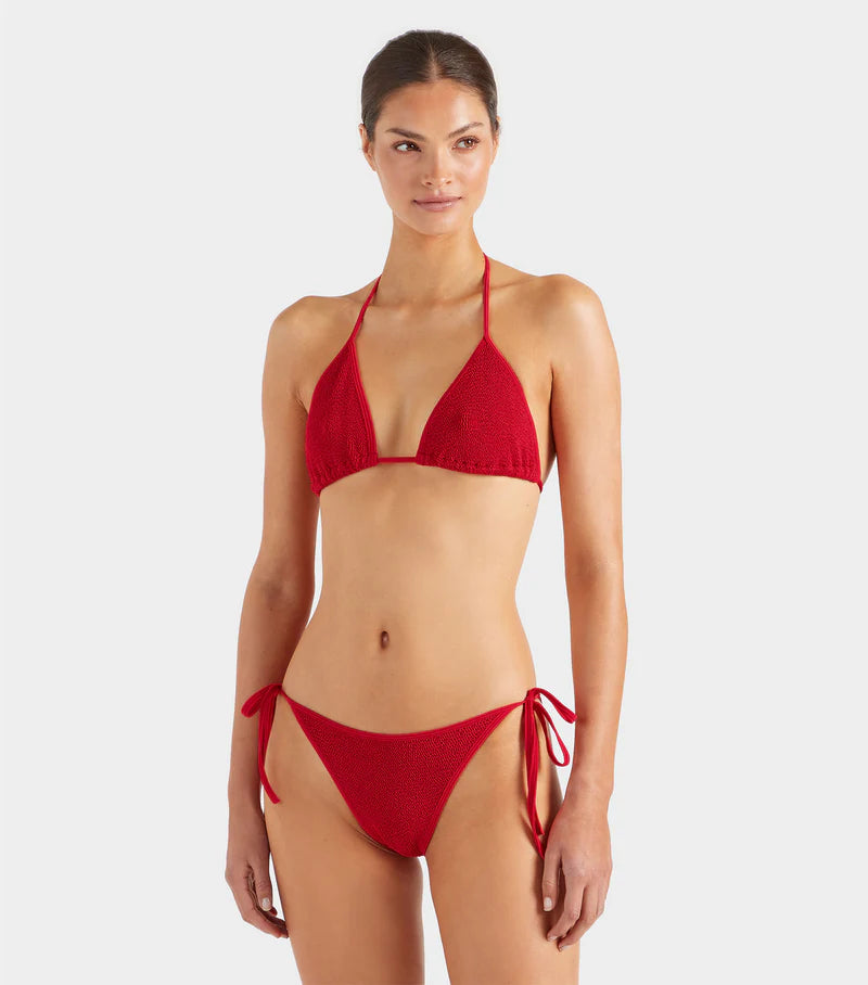 HUNZA G Gina Bikini Red | Halcyon Atelier