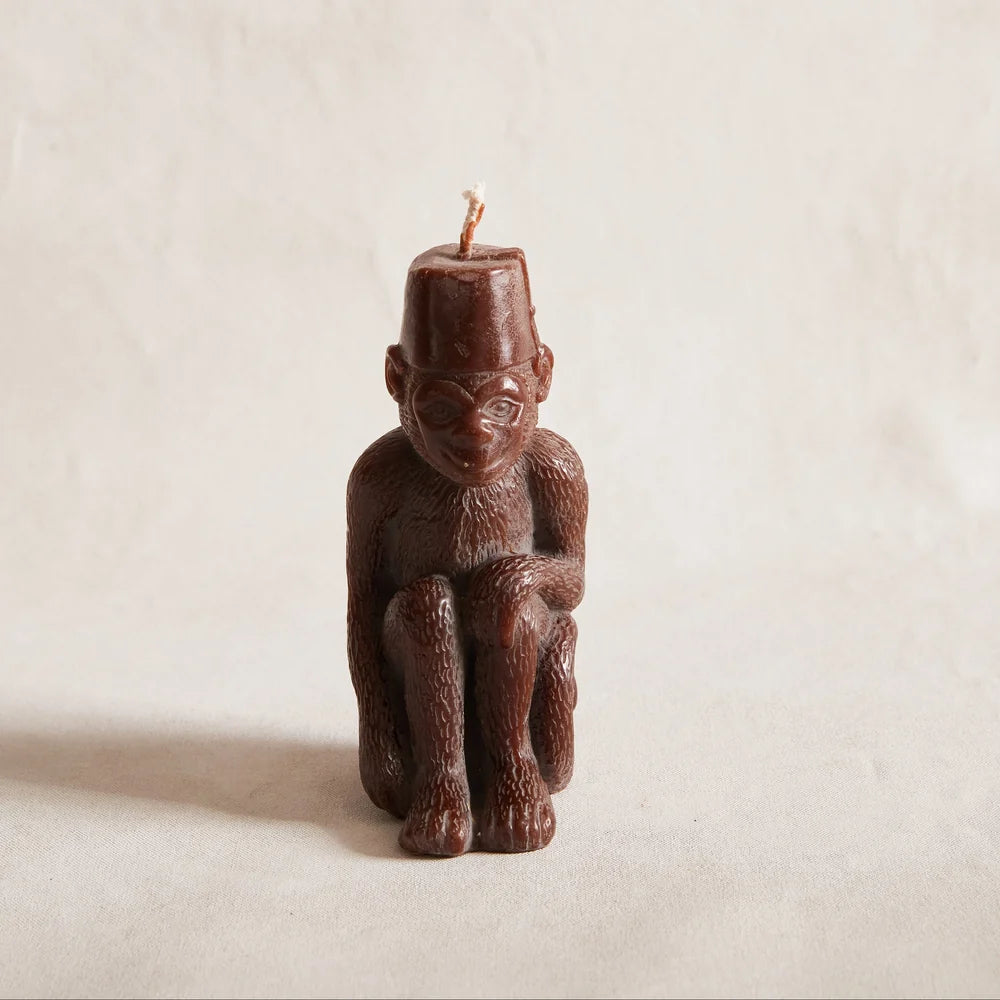 Monkey with Fez Candle