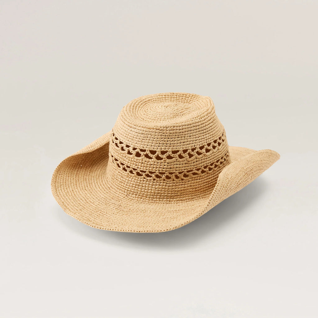 Gwen Raffia Fedora Natural