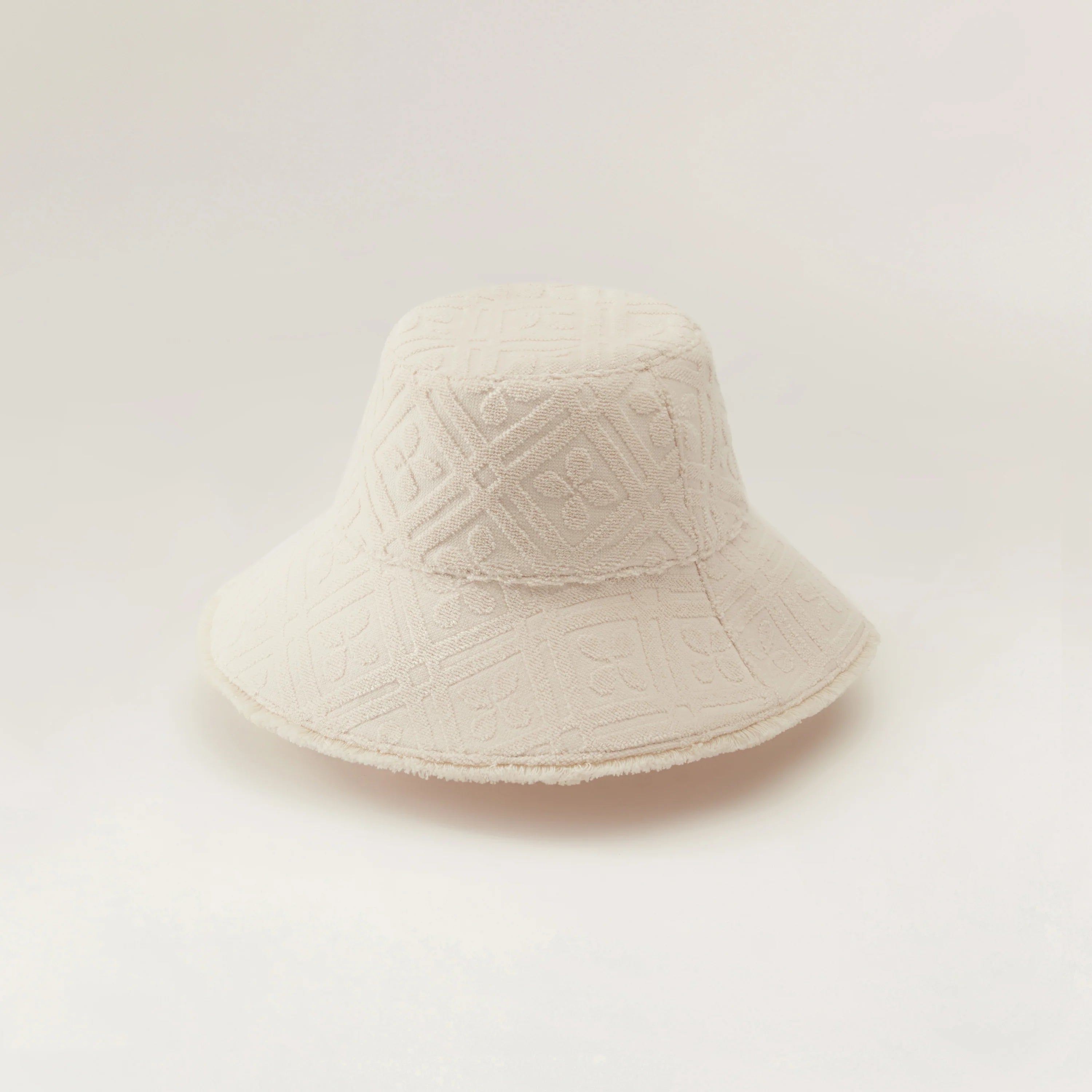 Cintia Cotton Towelling Bucket Hat Parchment
