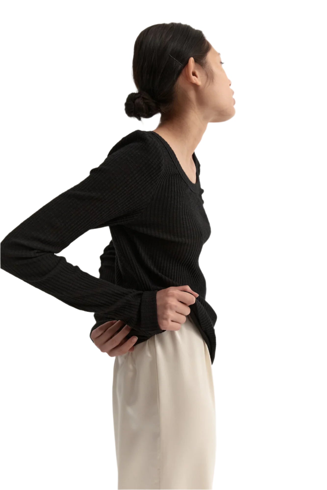 Tove Knit Long Sleeve Black