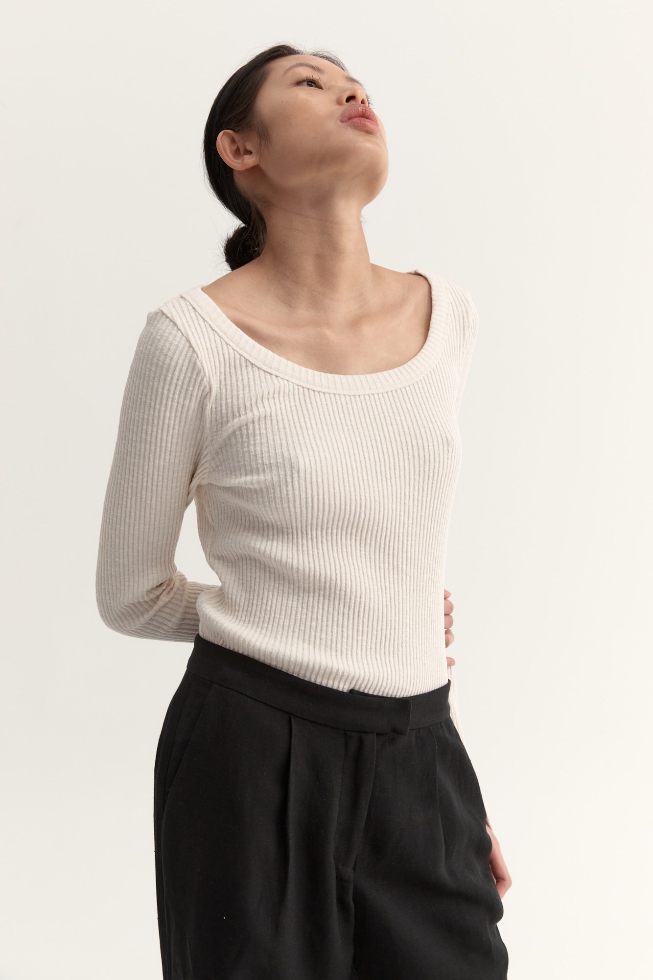 Tove Knit Long Sleeve Cream
