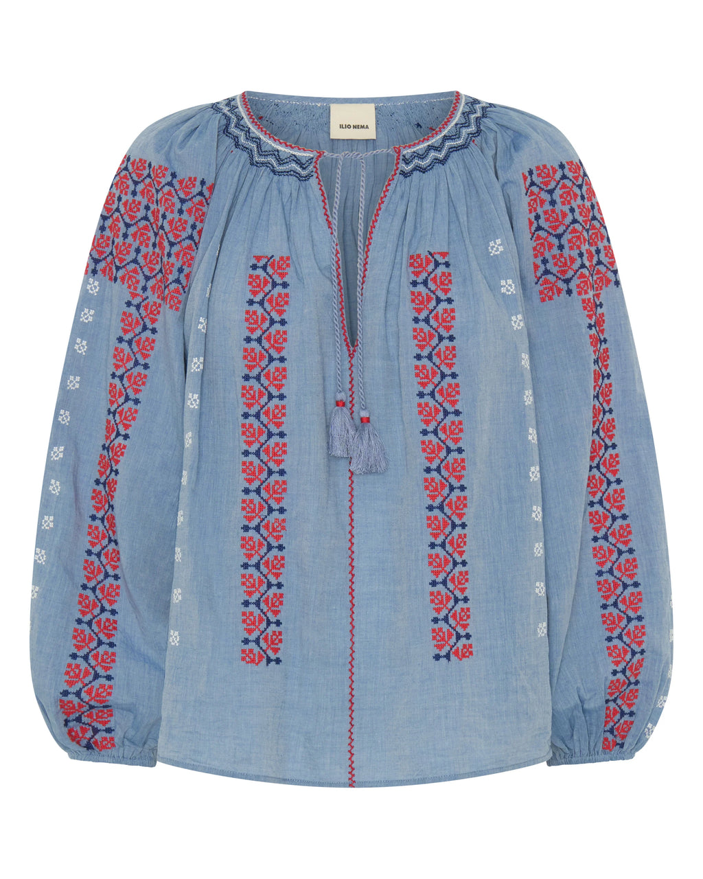 Helle Blouse Blue Chambray