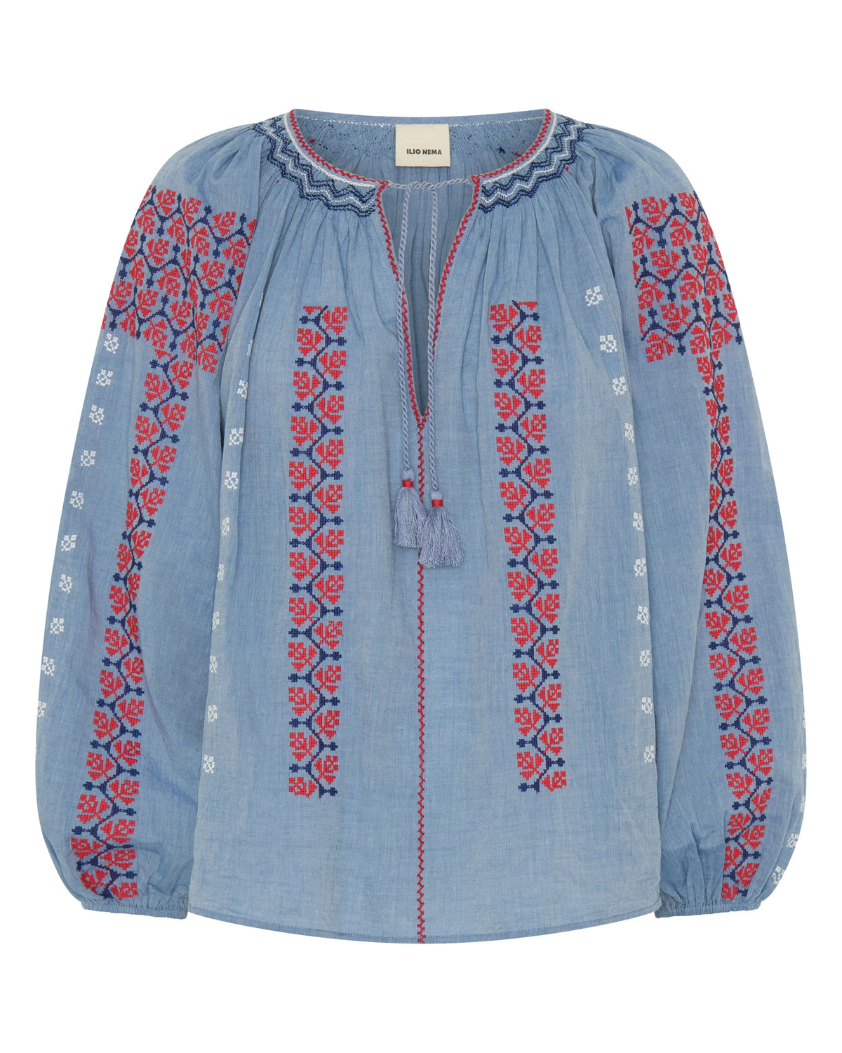 Helle Blouse Blue Chambray