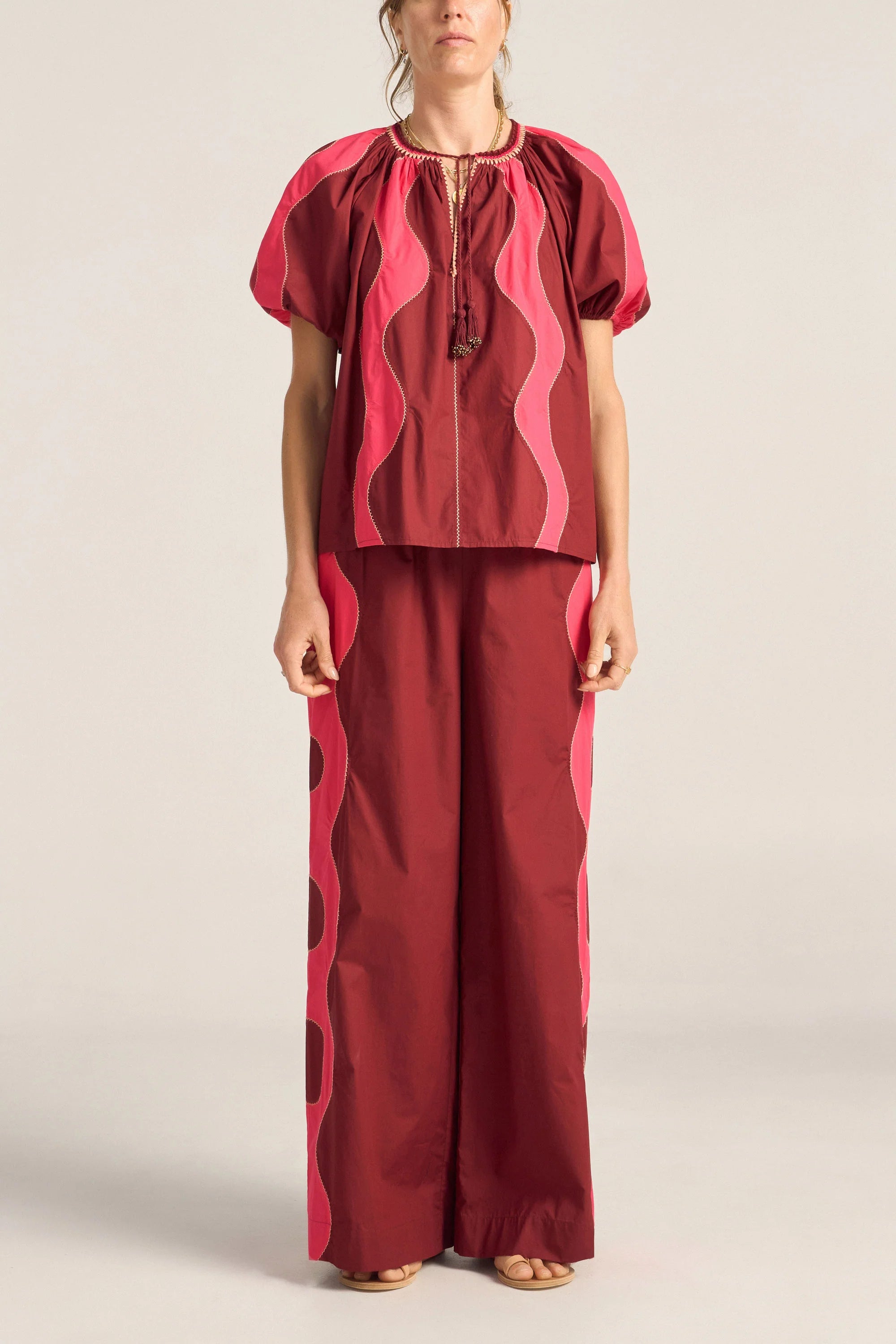 Lybia Shirt Pink & Red