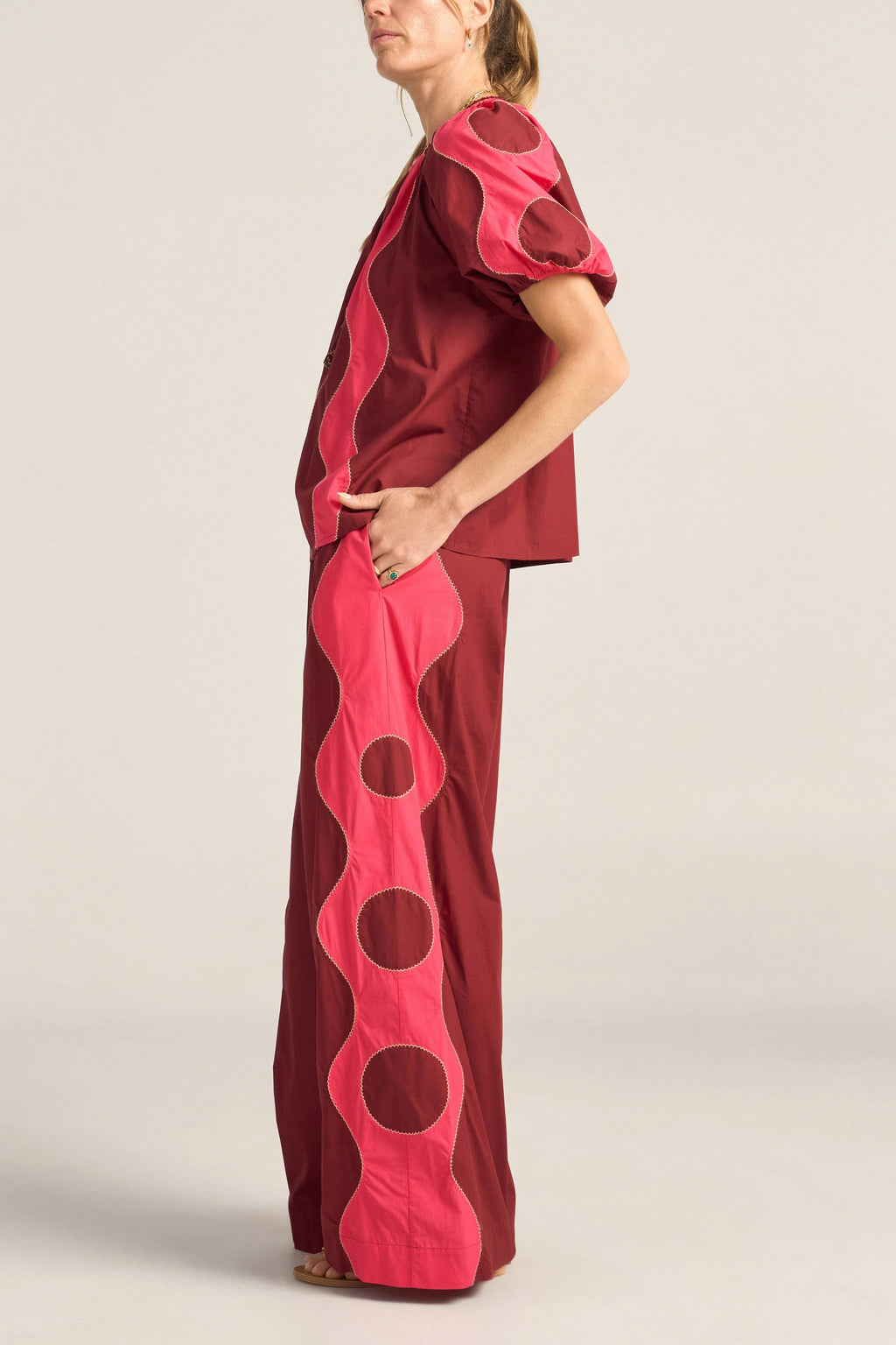 Belus Pants Pink & Red