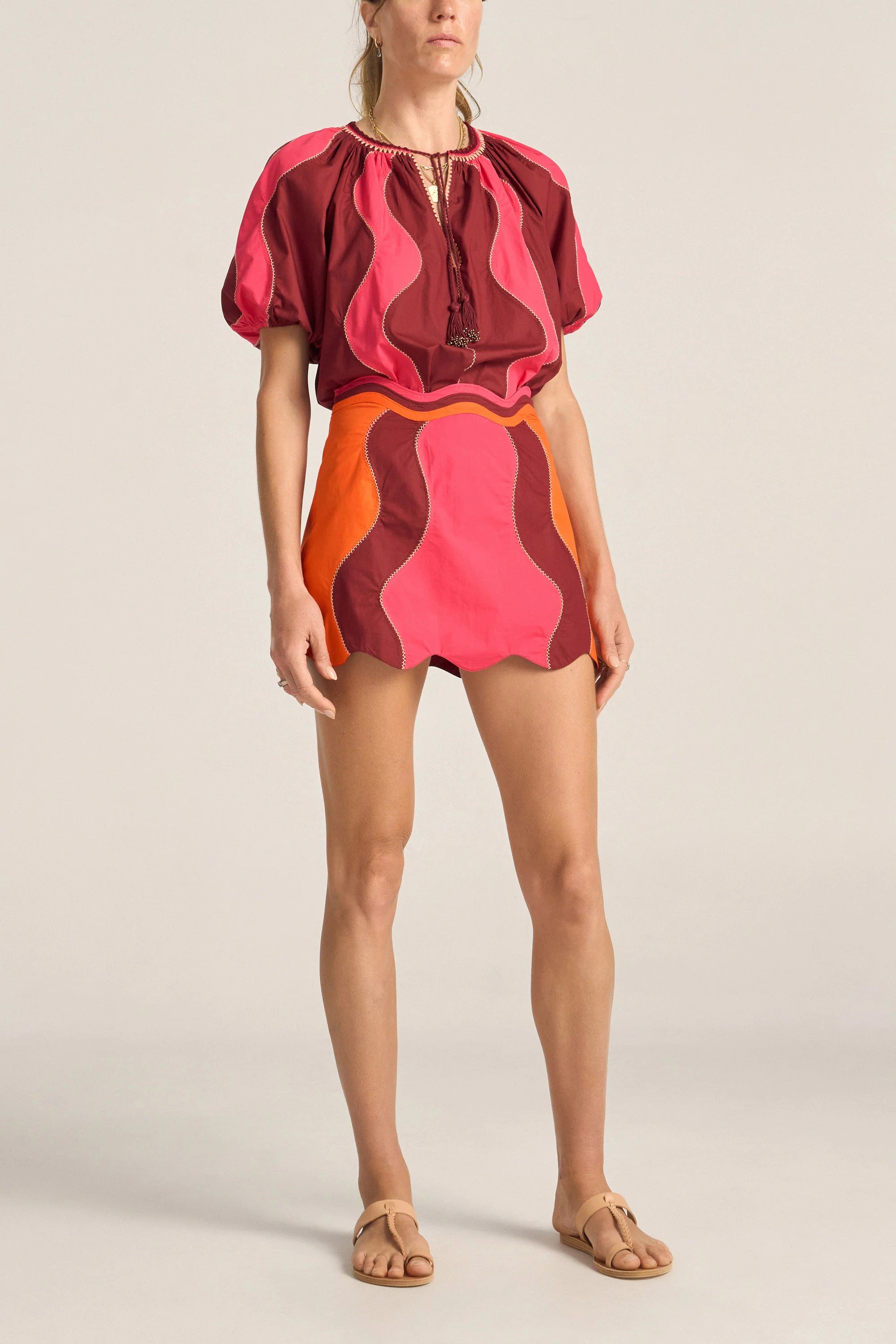 Scilla Skirt Pink & Red