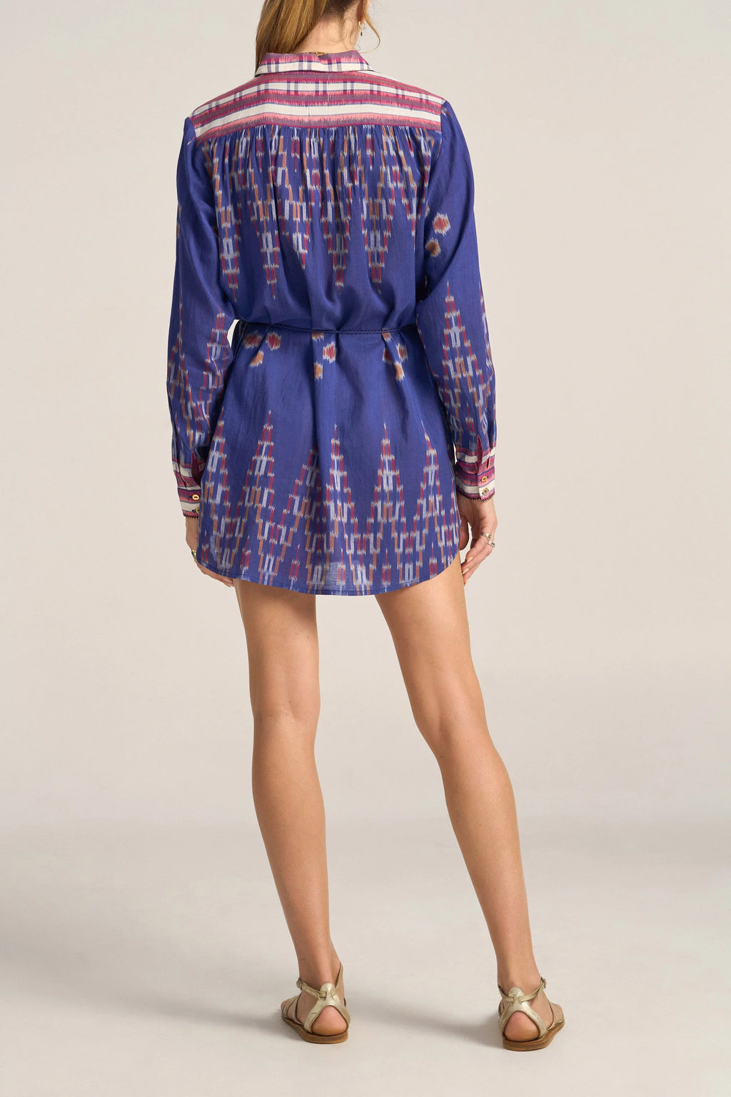 Arion Shirt Dress Ikat Scarf