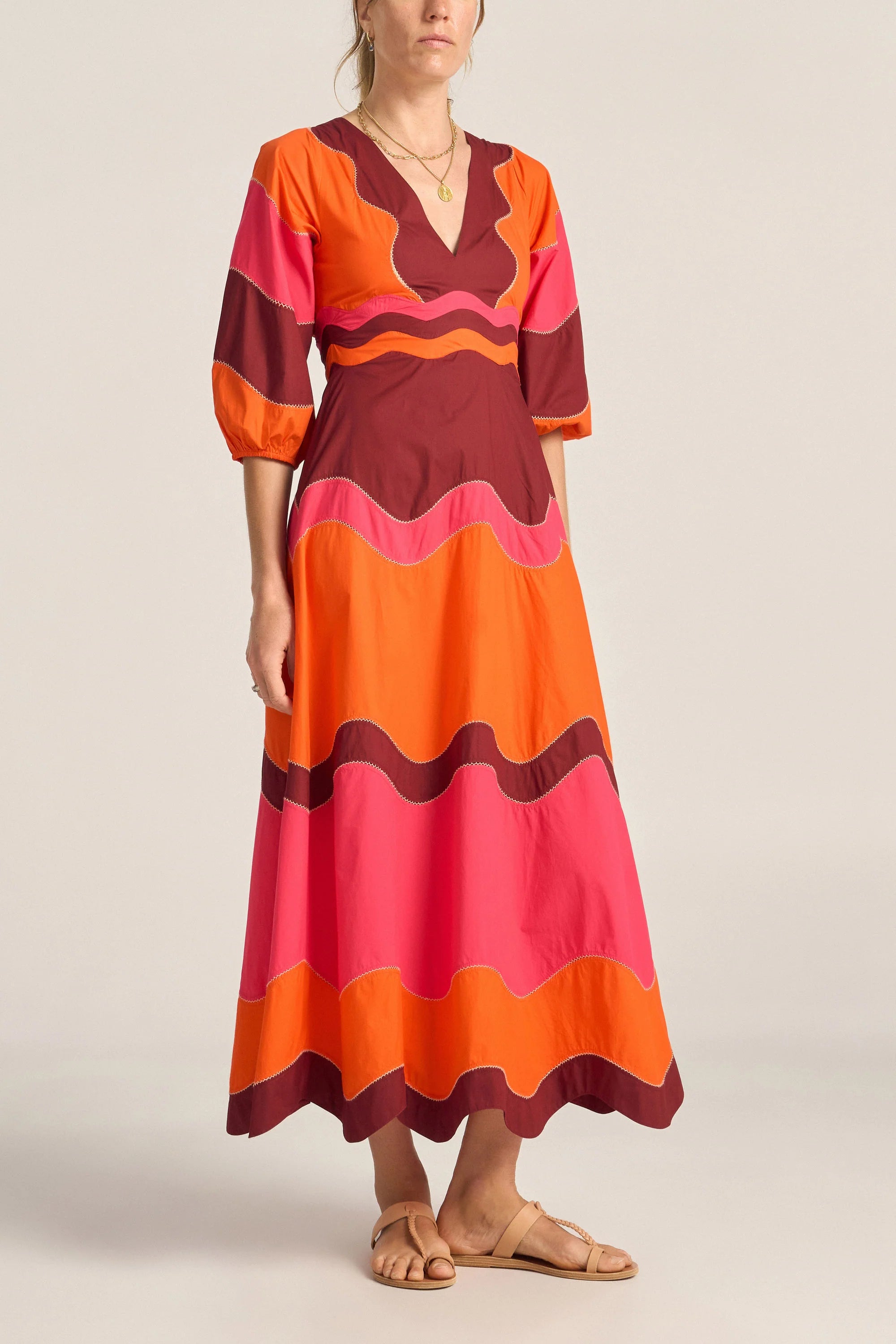 Dryope Dress Pink & Red