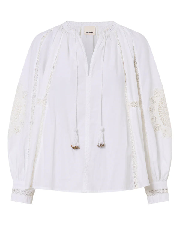 ILIO NEMA Otus Blouse White | Halcyon Atelier