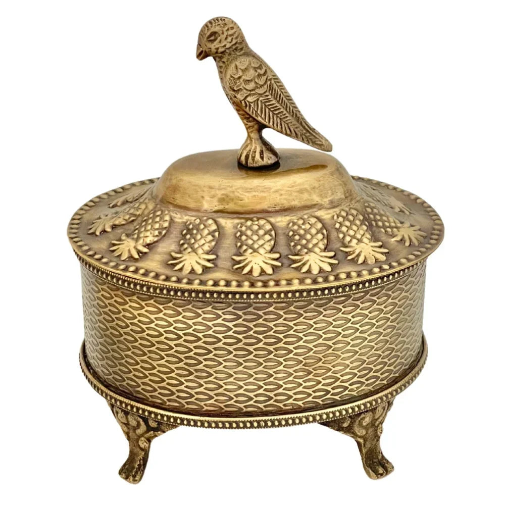 Selva Pajaro Trinket Box Brass