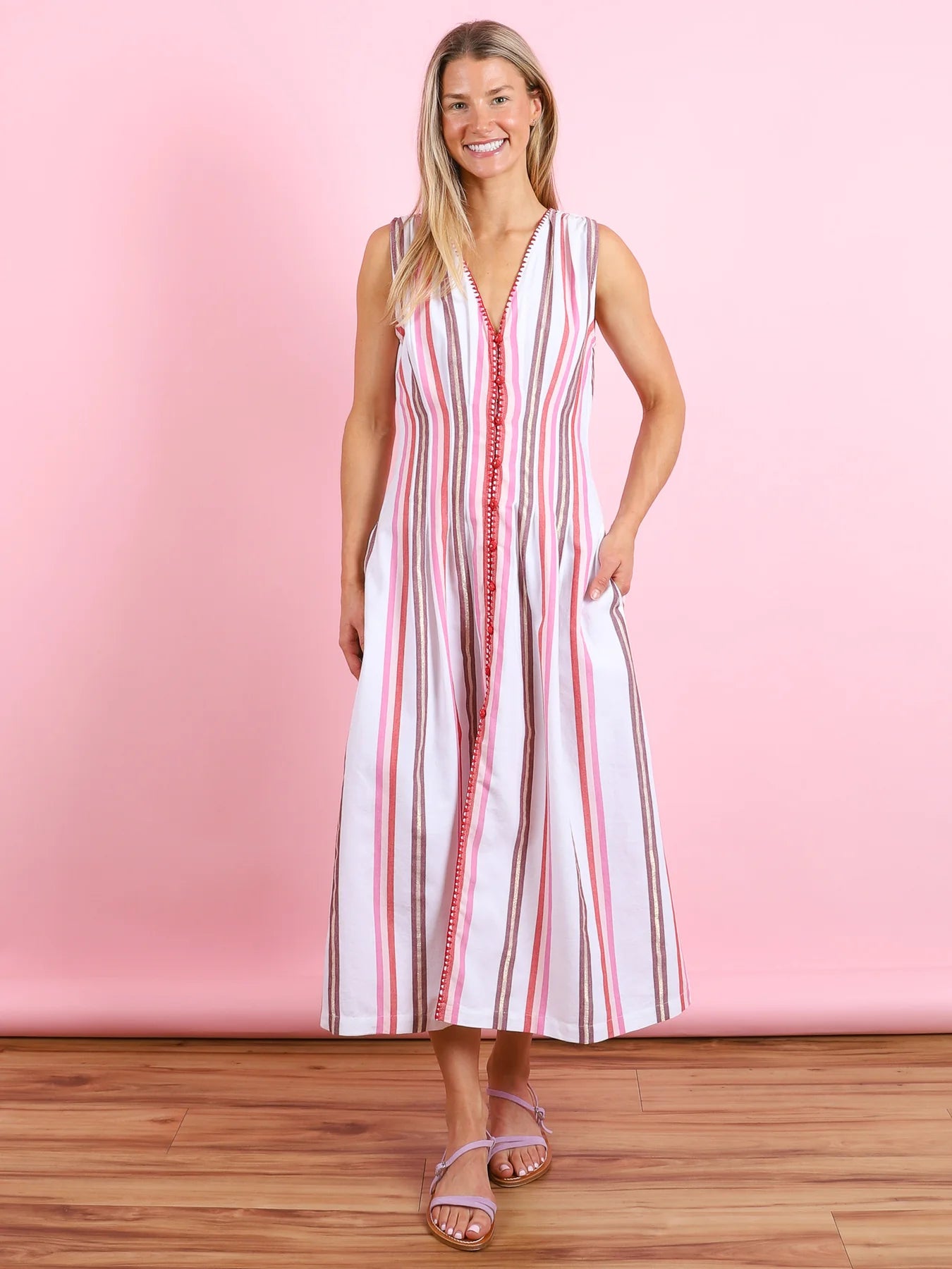 Signy Dress Anafi Stripe