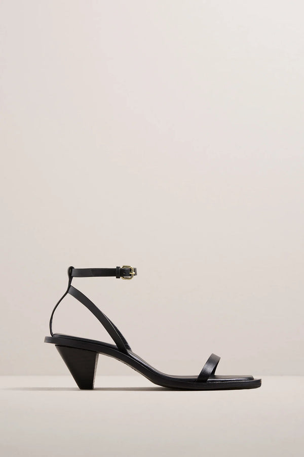 A.Emery The Irving Heeled Sandal - Black | Halcyon Atelier