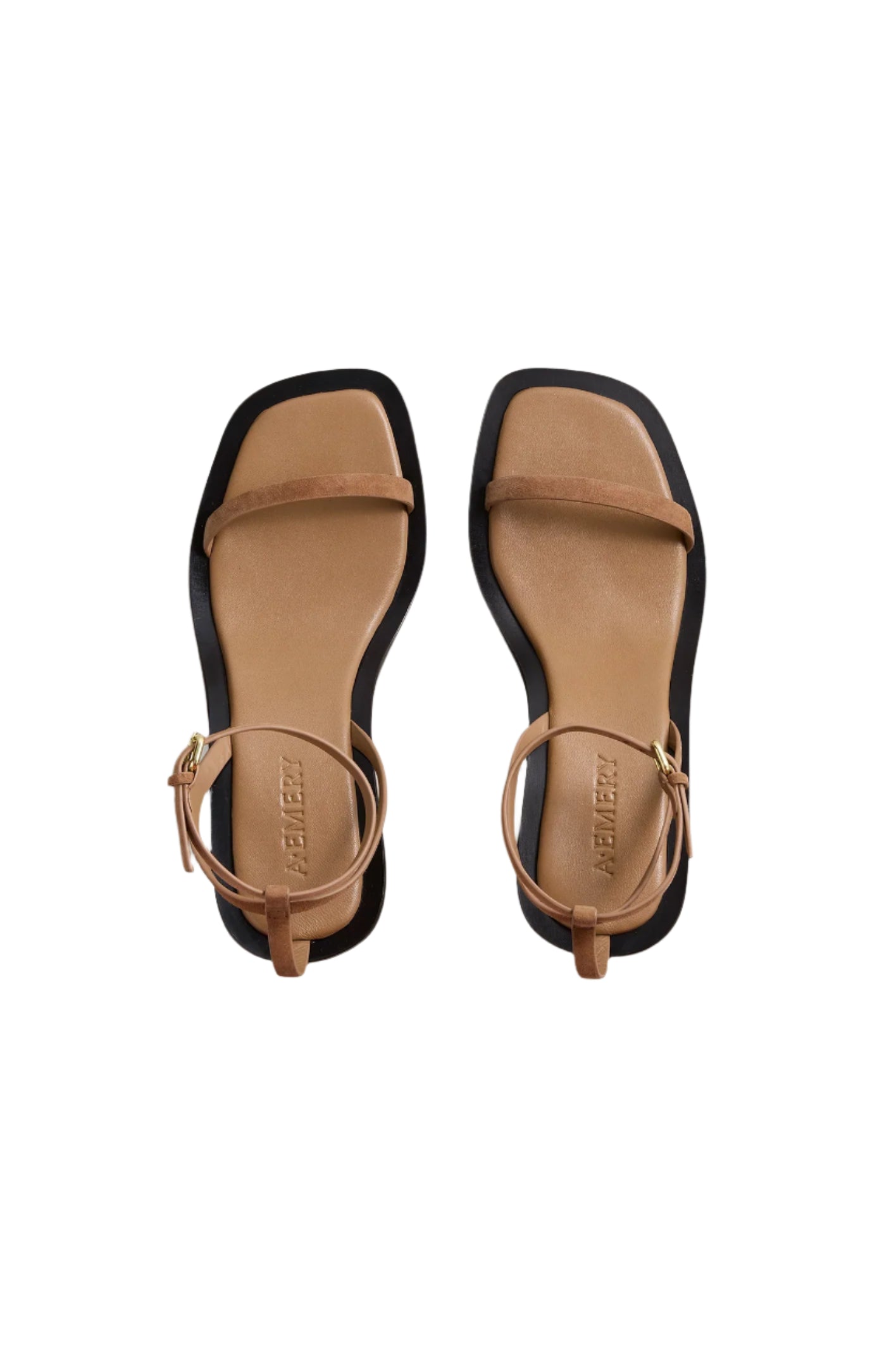 A.Emery The Irving Heeled Sandal - Nutmeg Suede | Halcyon Atelier