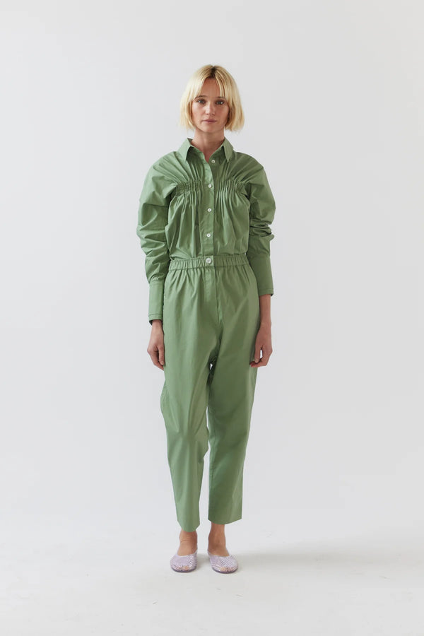 Georgie Pant Willow Green Poplin