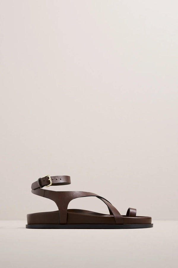 A.Emery The Jalen Slim Sandal - Walnut | Halcyon Atelier