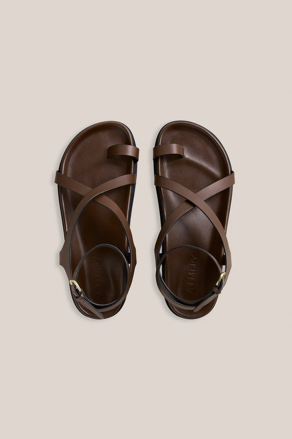 A.Emery The Jalen Slim Sandal - Walnut | Halcyon Atelier