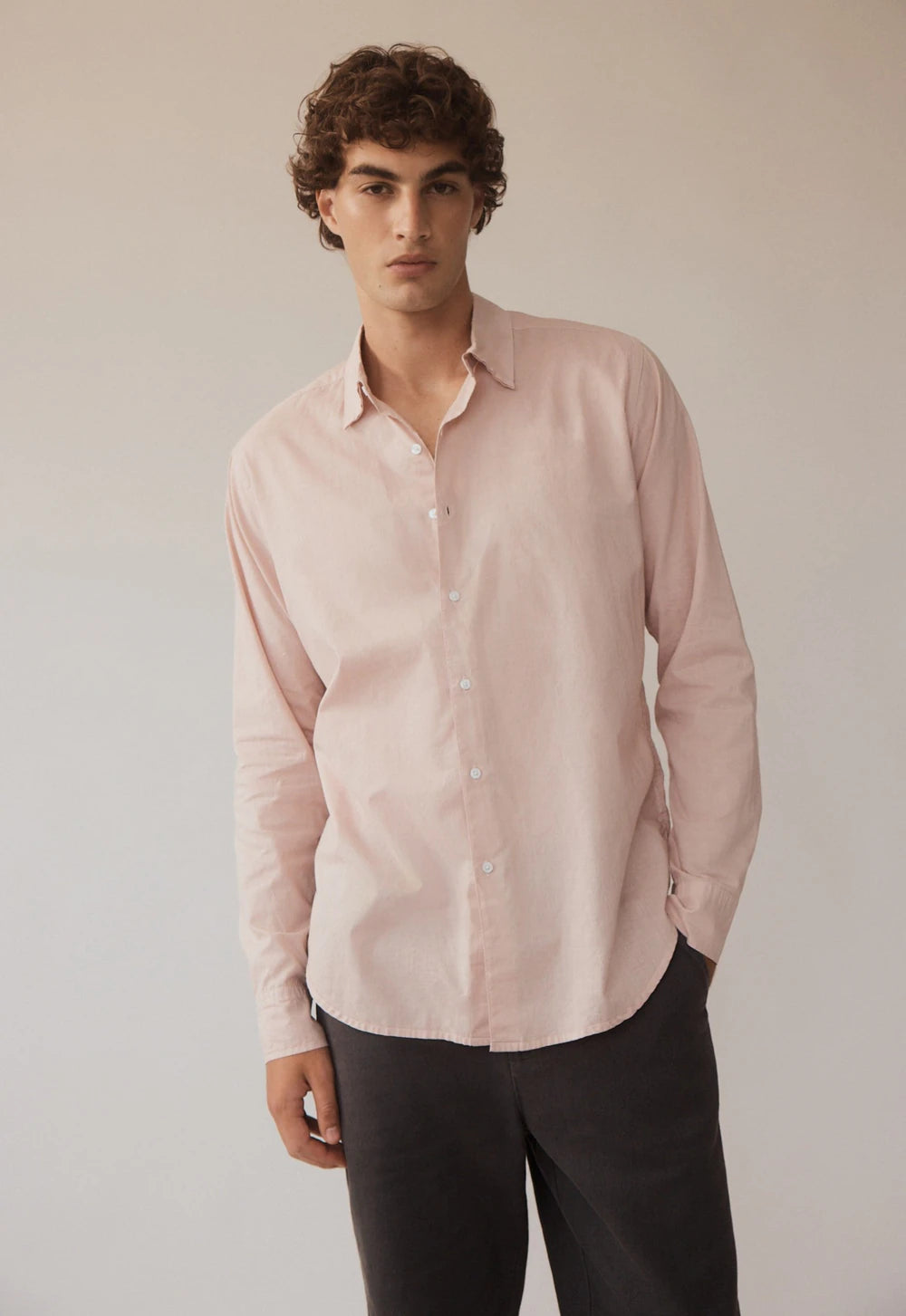 Jac + Jack Folded Collar Shirt Bleach | Halcyon Atelier
