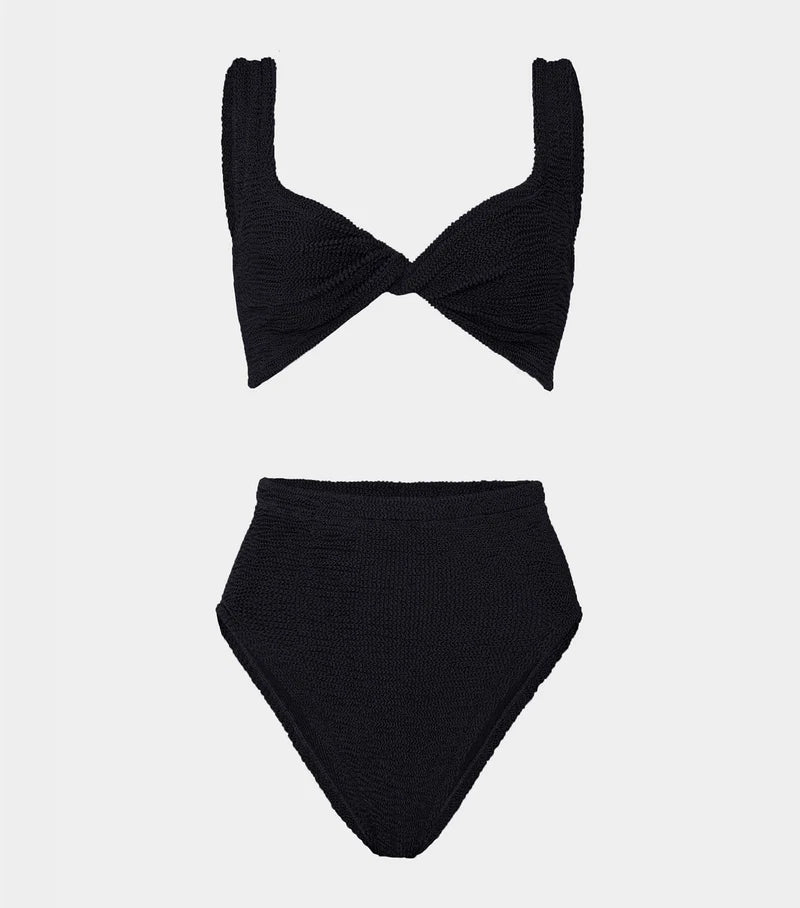 HUNZA G Jamie Bikini Black | Halcyon Atelier