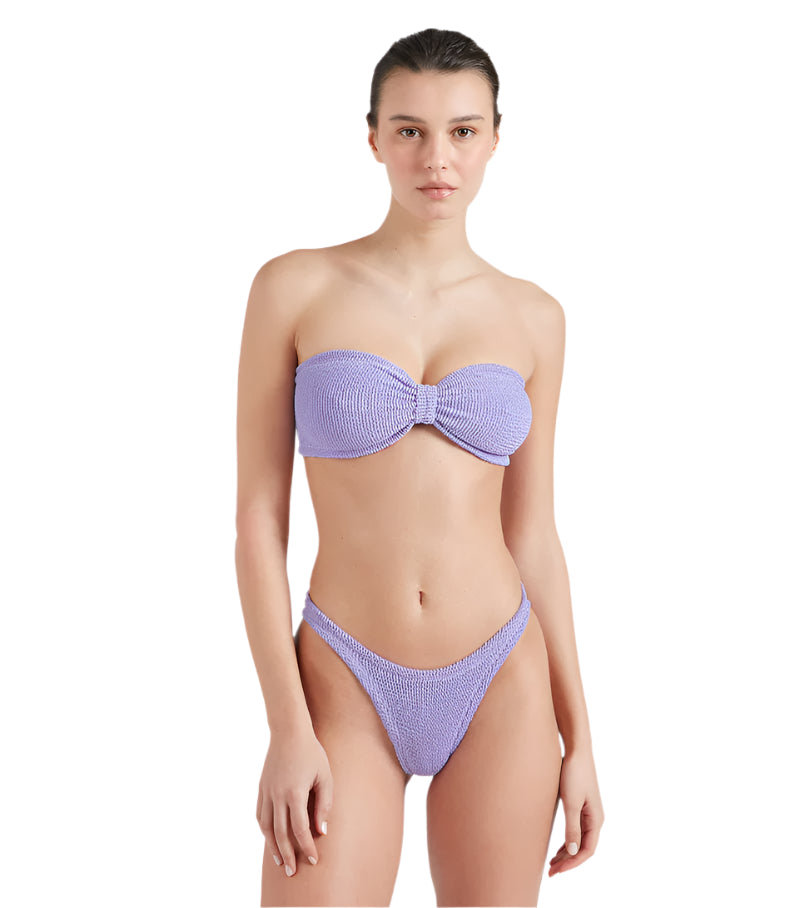 HUNZA G Jean Crinkle Bikini Lilac | Halcyon Atelier
