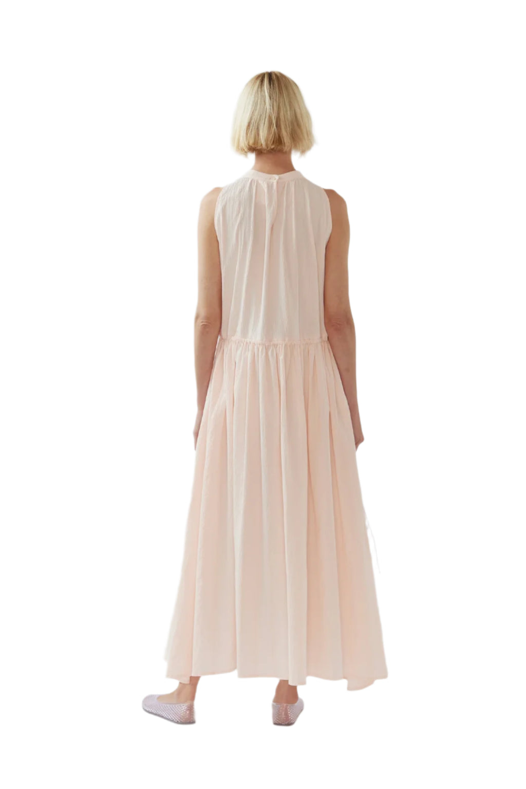 Kinga Dress Ballet Pink Seersucker