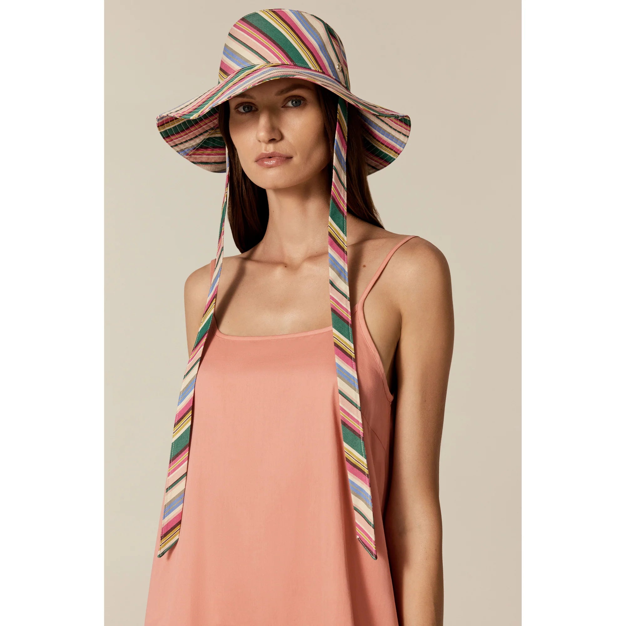Kiyoma Cotton Stripe Bucket Hat Stripe