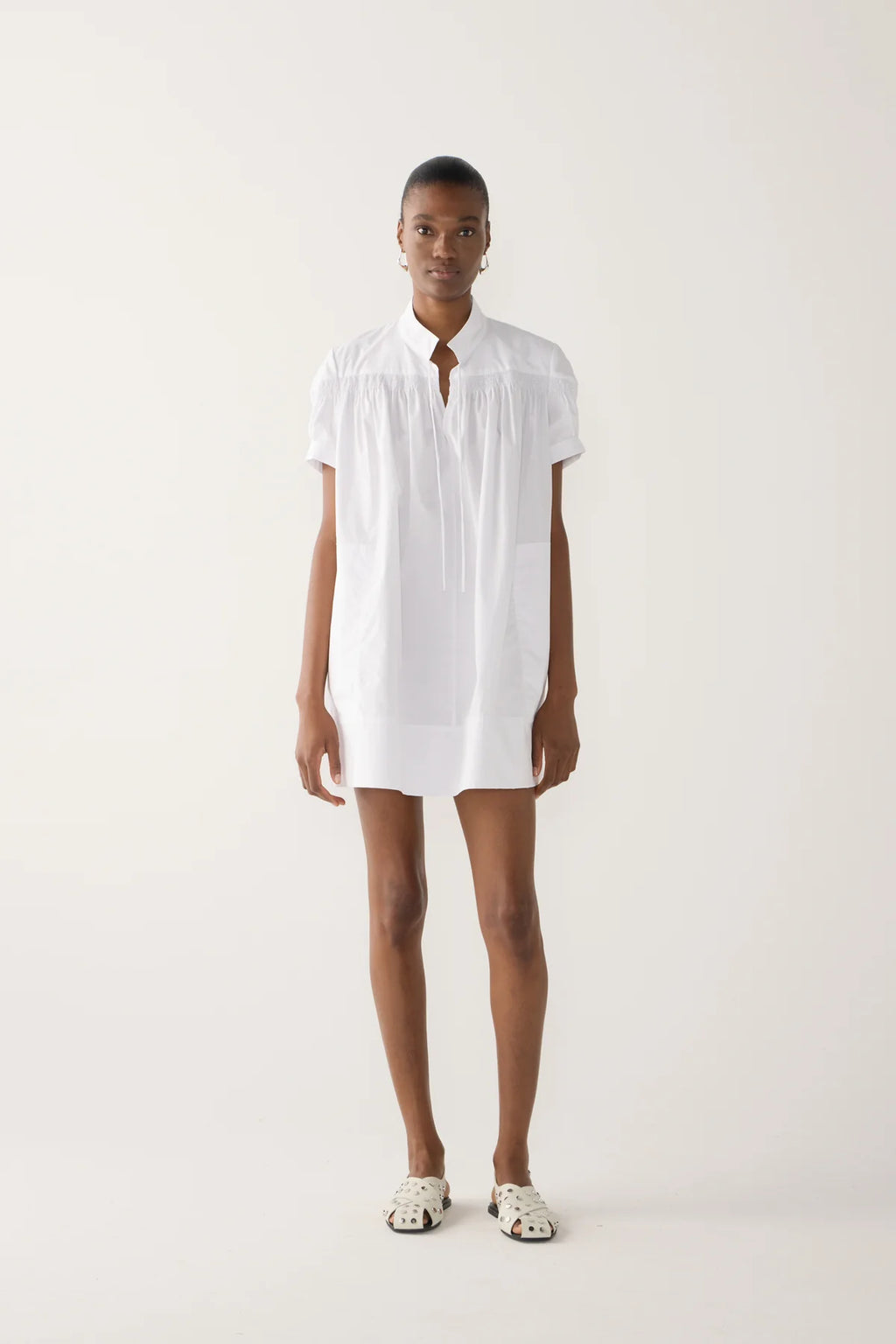 Lindy Dress White Poplin