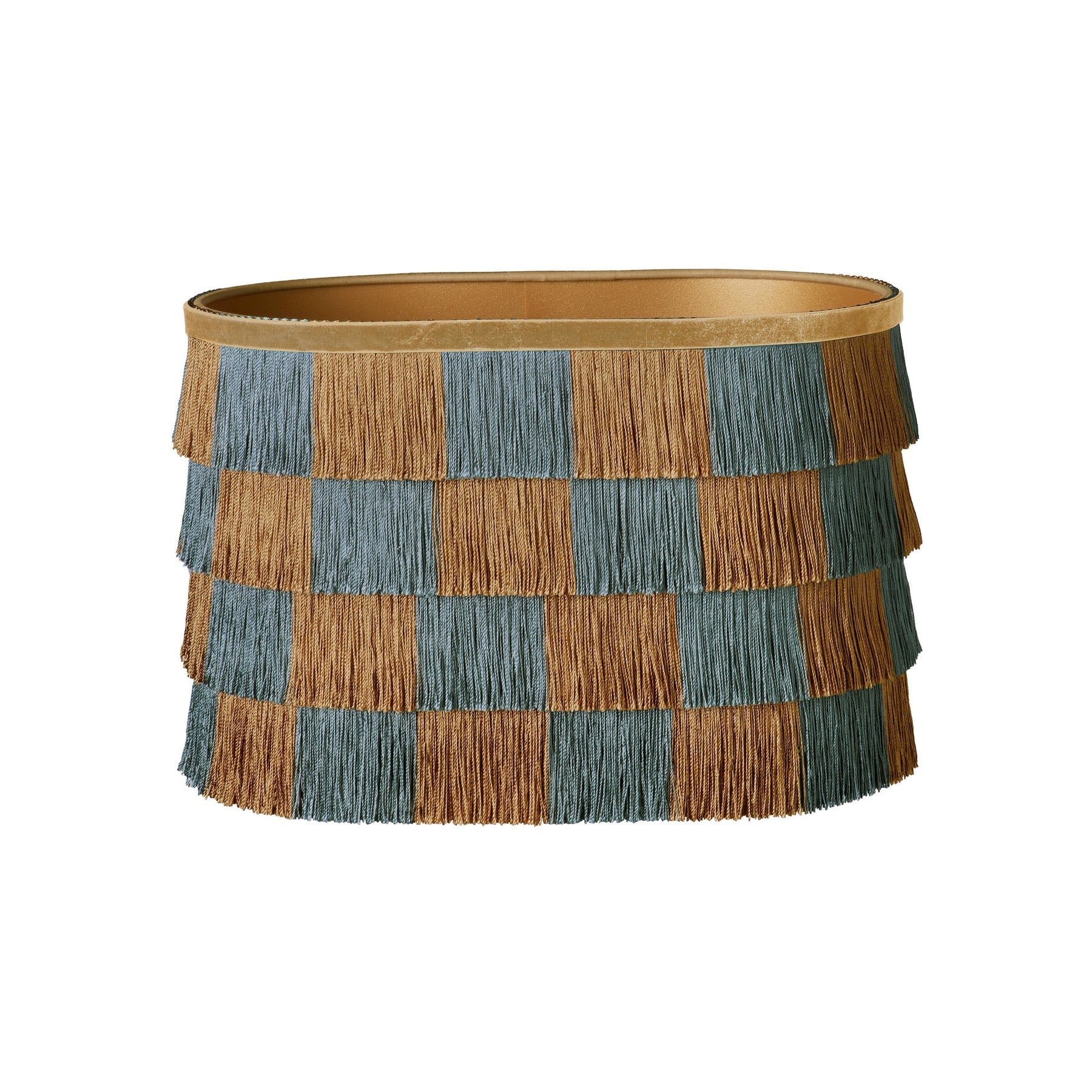 Small Giselle Lamp - Caramel and Dusty Blue