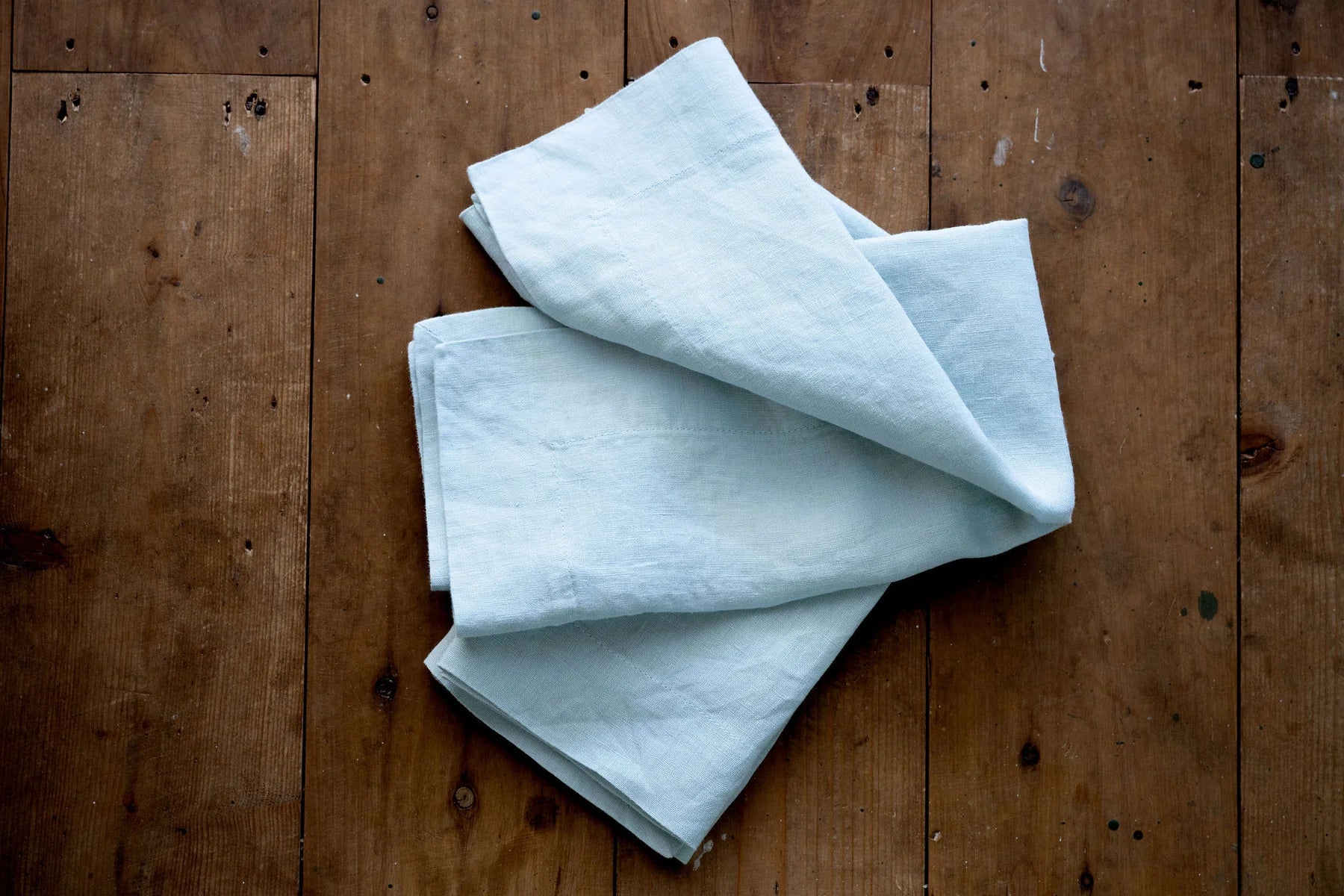 Duck Egg Blue Linen Napkins - Set Of Four
