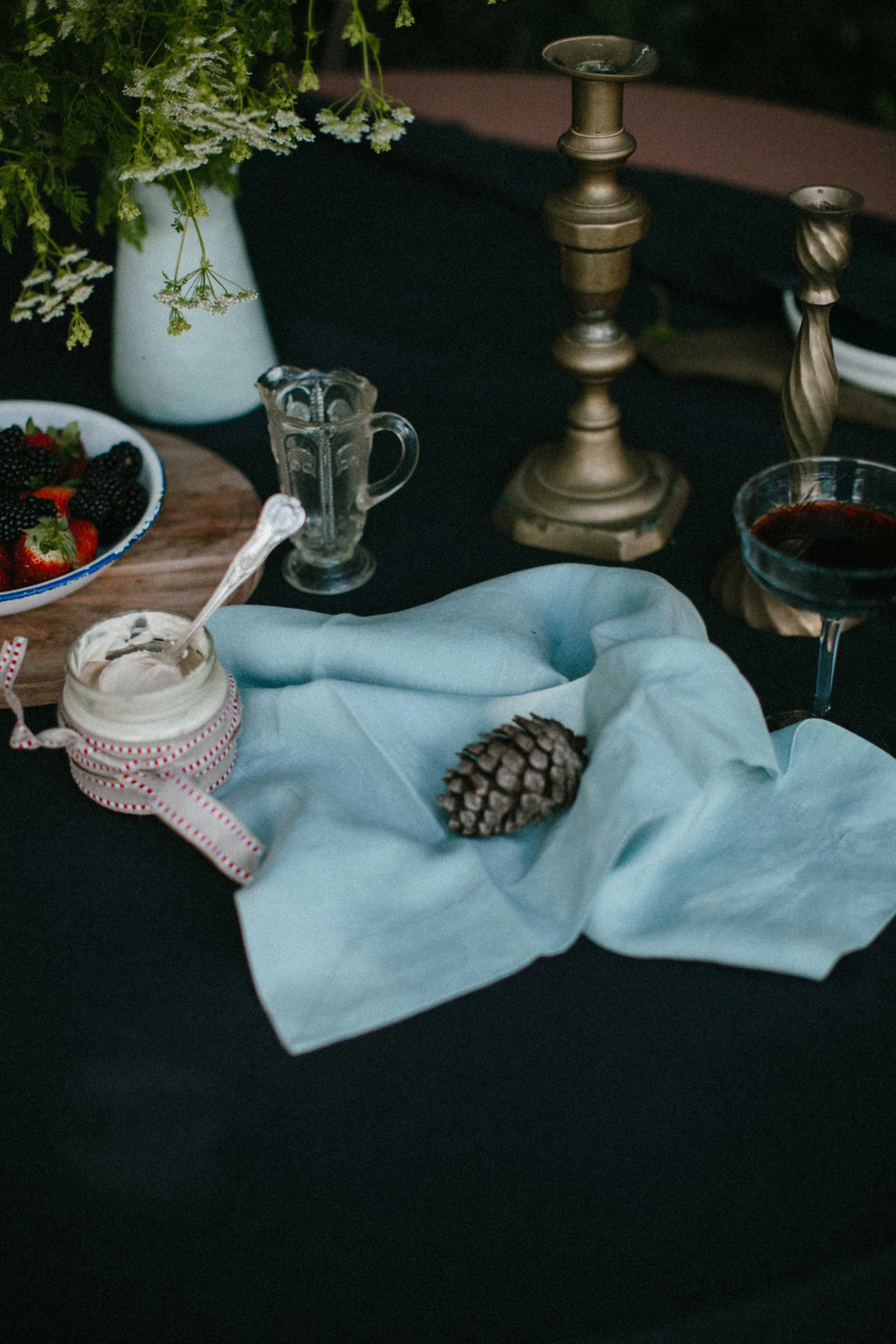 Duck Egg Blue Linen Napkins - Set Of Four