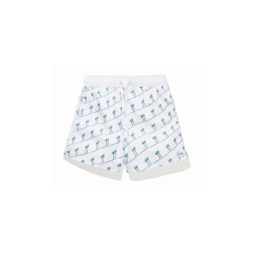 Mens White Boardshorts Le Dog Le Palm Board Shorts