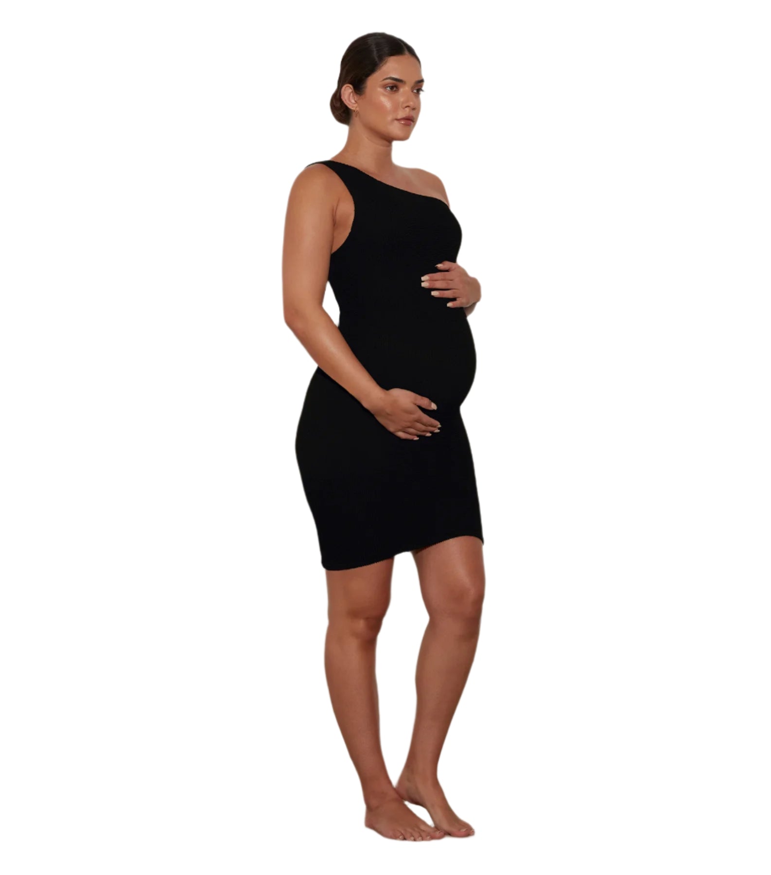 HUNZA G Nancy Dress Crinkle Black | Halcyon Atelier