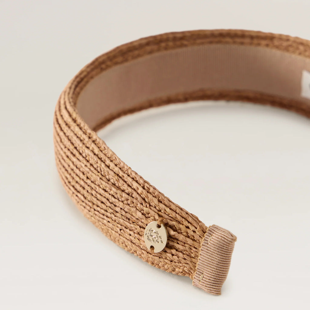 Nimak Raffia Braid Headband Nougat